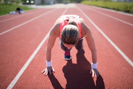 Sports sprint athlete race track Photo