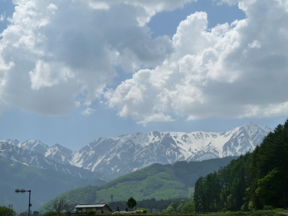 Japan nagano mountains snow capped