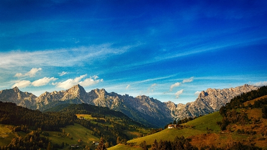 Mountainous landforms sky mountain range Photo