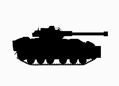 Tank weapon silhouette military Photo