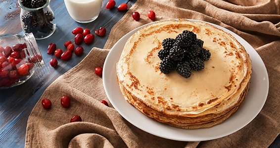 Pancakes dish food cuisine Photo