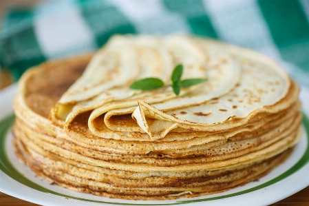 Foto Pancake piring makanan masakan