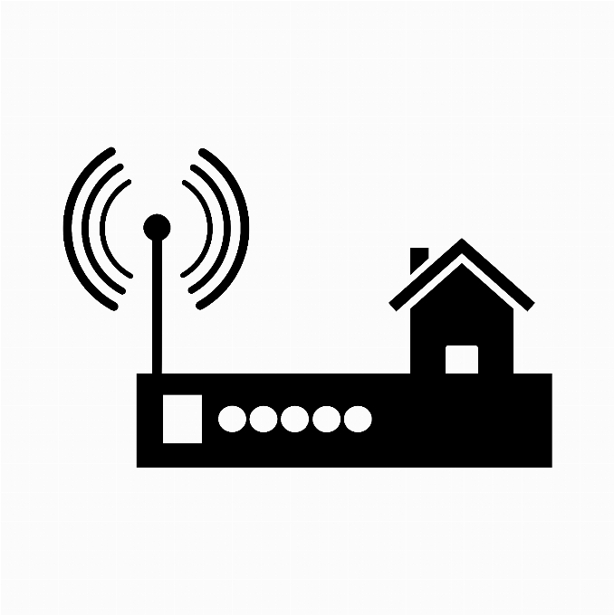 Router wifi silhouette wi fi