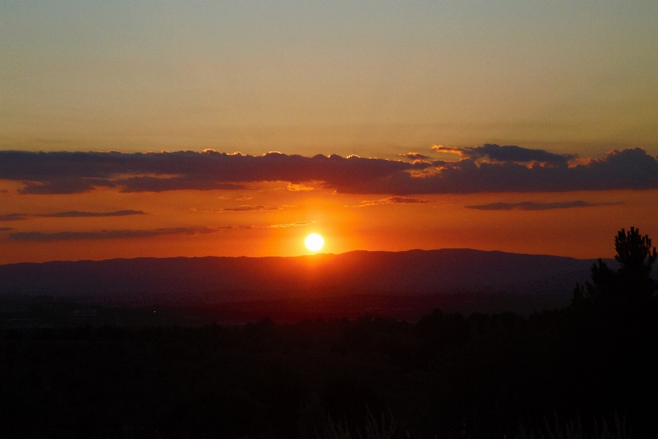 Coucher de soleil soir nature rougeur
