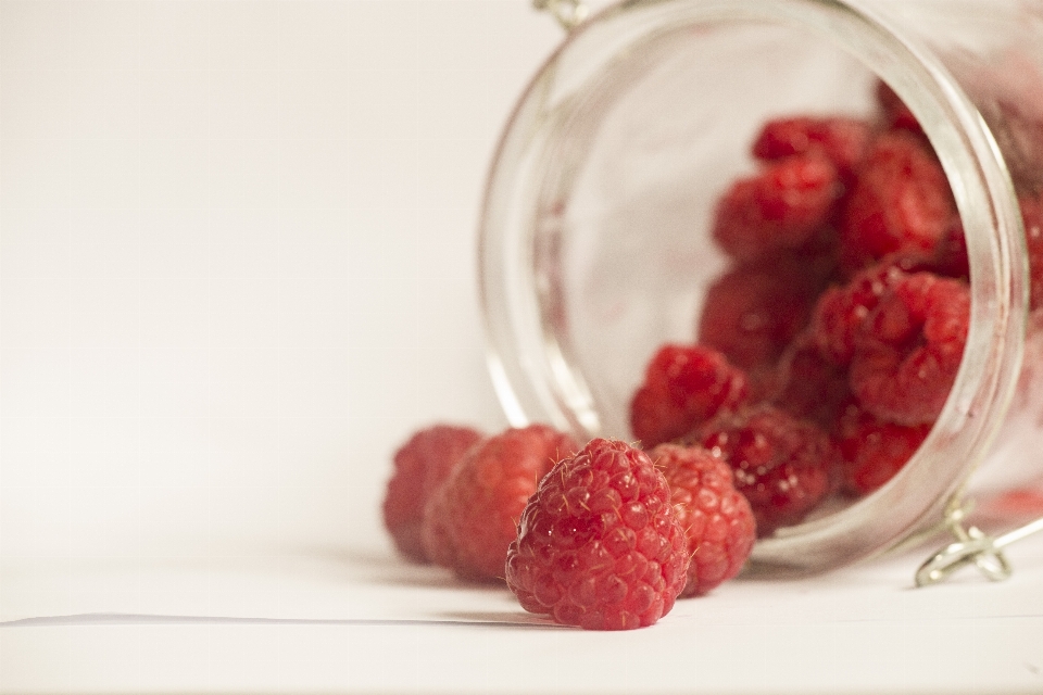 Fruta framboesa vermelho doce