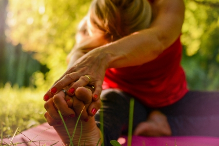 People in nature red hand arm Photo