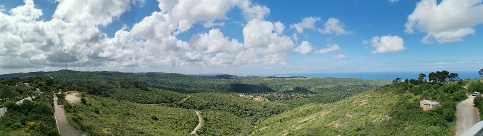 Panorama vista dall'alto
 montagne mare