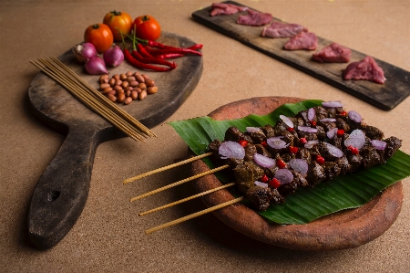 Food dish cuisine skewer Photo