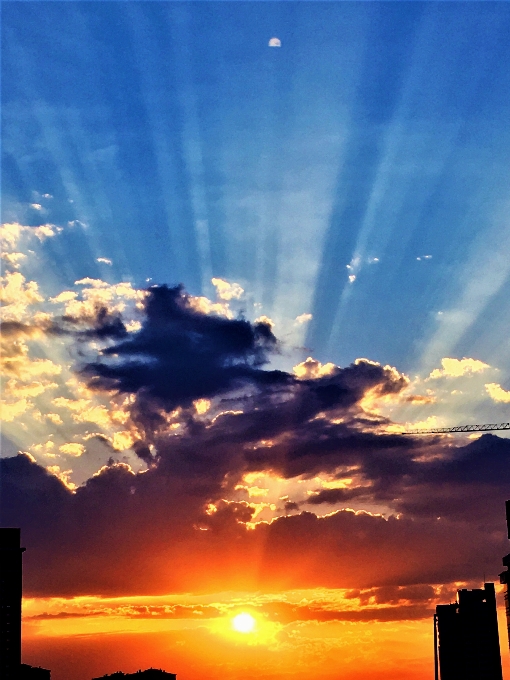 Sunset evening sun clouds