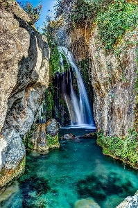 Foto água cachoeira corpo de água
 paisagem natural
