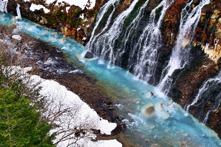 Waterfall water resources body of natural landscape Photo