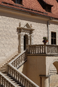 Architecture stairs portal bauska castle Photo