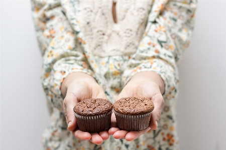 Foto Makanan cupcake hidangan penutup yang dipanggang