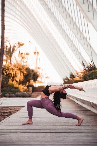 Physical fitness yoga beauty light Photo