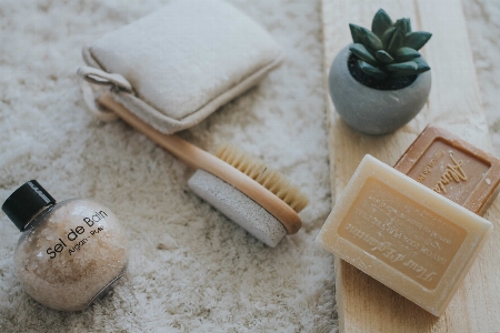 Cosmetics soap room beige Photo