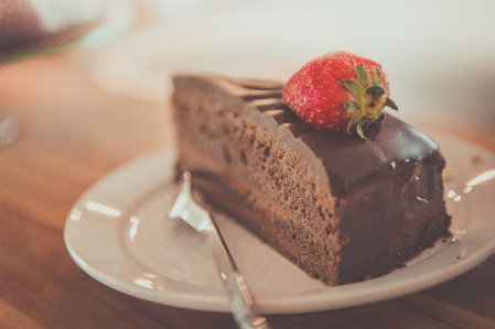 Foto Makanan kue cokelat
 hidangan penutup