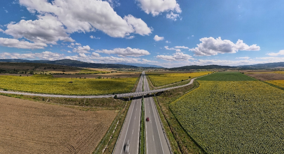 Verão estrada céu nuvem