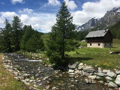 Natural mountainous landforms mountain landscape Photo