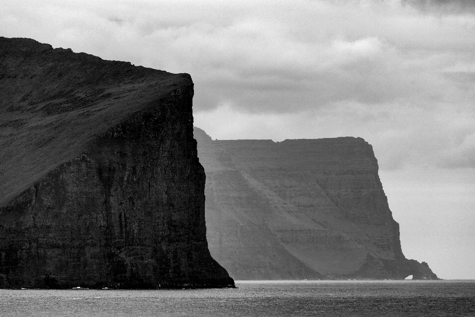 Cliff white black rock