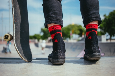 Foto Alas kaki hitam sepatu manusia
