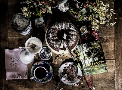 Pudding book cafe still life Photo