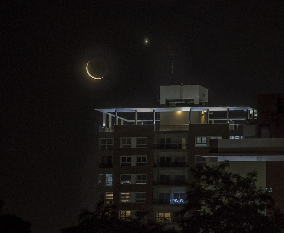 Curse moon building night