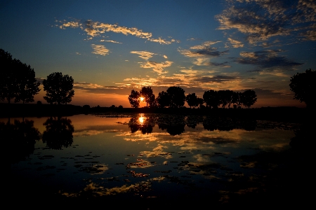 Sunset sky reflection nature Photo