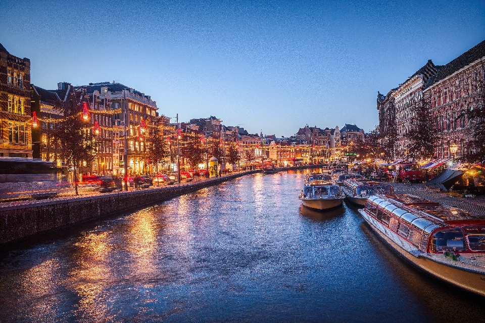 Amsterdã canal
 noite luzes