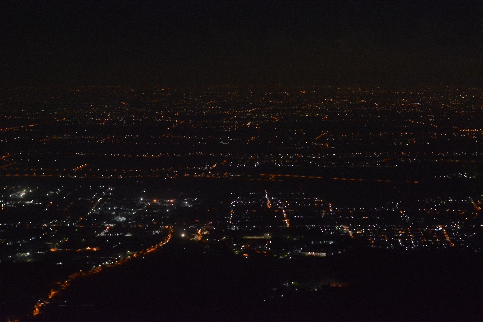 Indonésie nuit ciel zone métropolitaine
