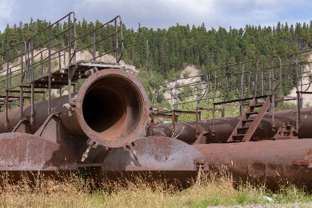 Foto Construção draga
 lavagem hidráulica
 paisagem industrial
