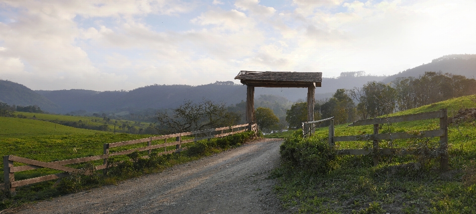 Farm gate rural wood