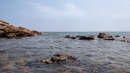 Beach water sea sky Photo