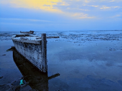 Water lake boat blue Photo