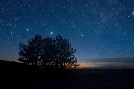 Himmel natur nacht blau Foto