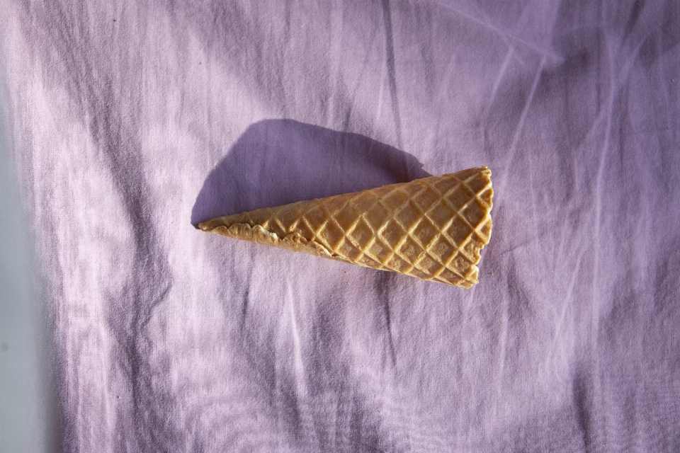 Food cone purple ice cream