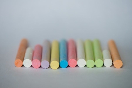 Colorfulness finger chalk Photo