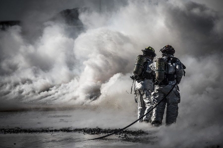 Firefighter smoke soldier cloud Photo