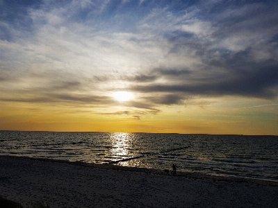 Beach sunset water sea Photo