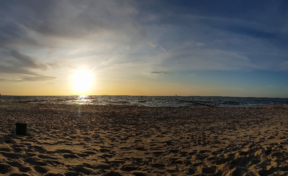 Beach sky horizon cloud