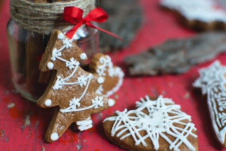 ジンジャーブレッド 広い部分
 食べ物 クリスマスオーナメント
 写真