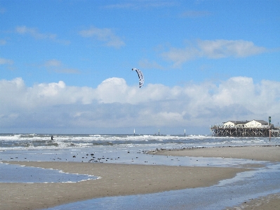 Kitesurfing sea beach summer Photo