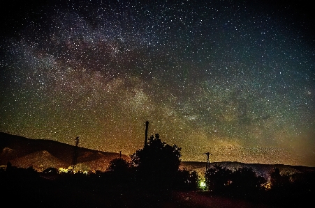 Foto Notte stelle via lattea
 cielo