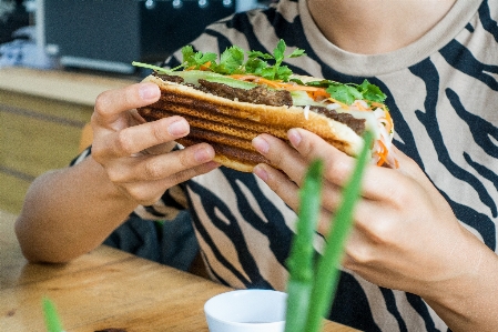 Foto Makanan cepat saji piring masakan