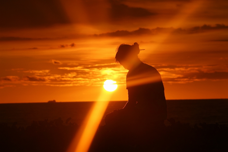 Coucher de soleil ciel lever du