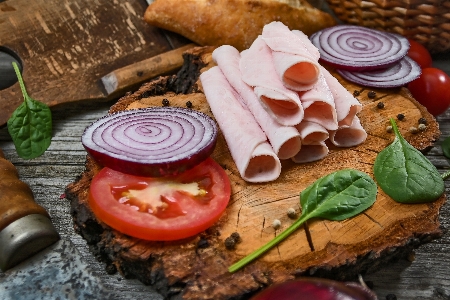 Cold cuts cooked delicious portion Photo