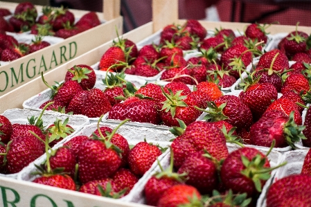 Natural foods strawberry strawberries local food Photo