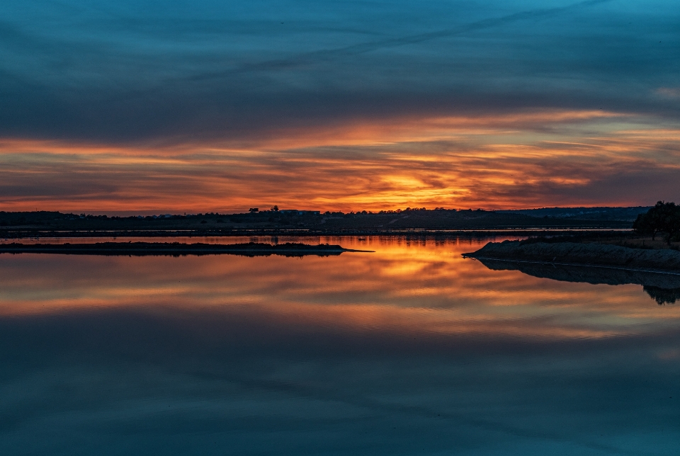 Sunset reflection sky body of water