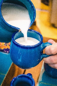 Blue cobalt cup drink Photo