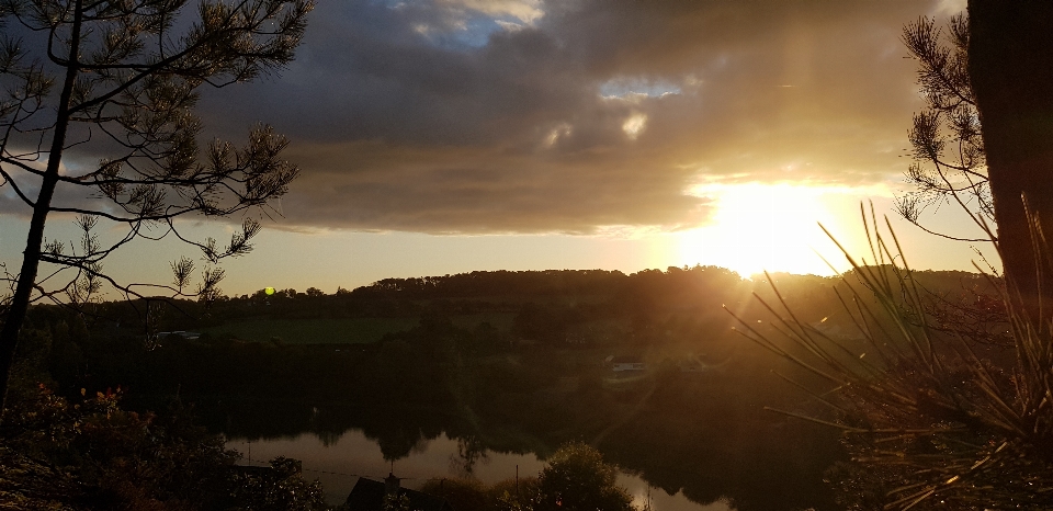 Morning sun village brittany