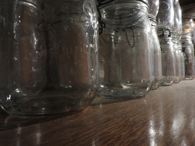 Canned jars preserves shelf glass Photo